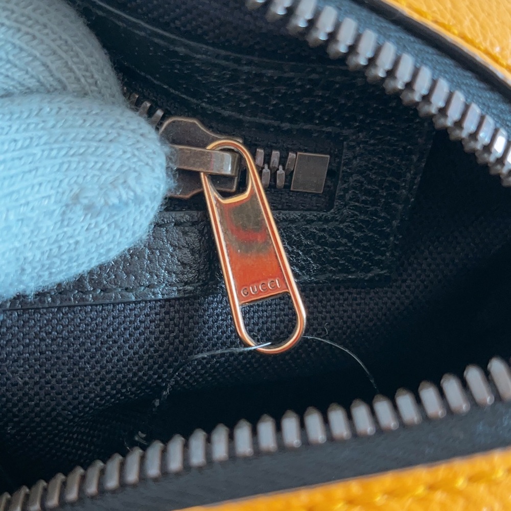 Authentic Gucci 100 Centennial music is mine yellow leather Waist bag belt bag - Picture 13 of 16